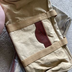 Orvis vintage khaki wax fabric duffle set of 2 bags